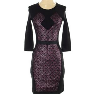 💟🤍Markus Lupfer black brocade bodice dress SMALL